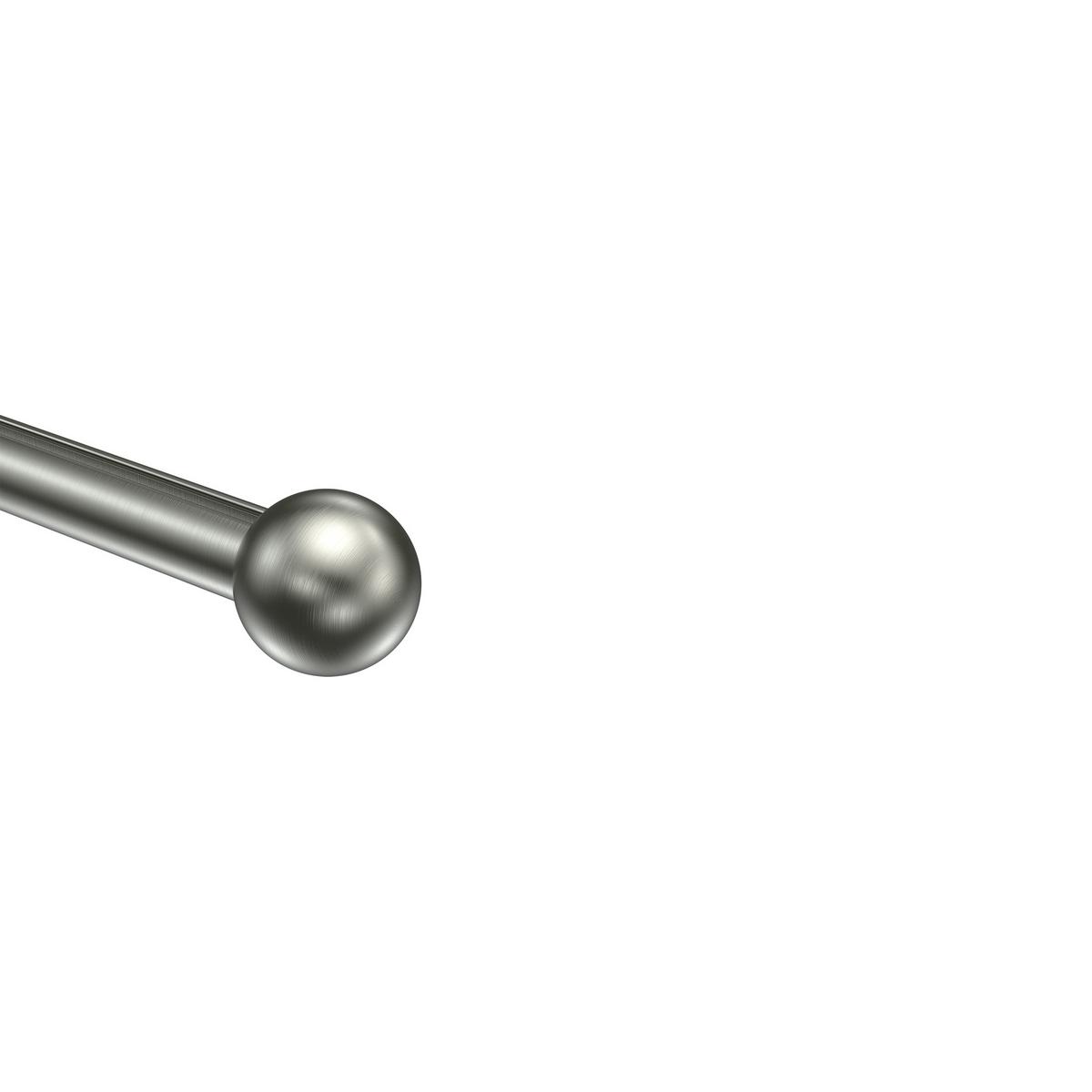 ENDSTÜCKE FÜR GARDINENSTANGEN 16 mm Ø, Puros Edelstahl-Optik, Packung 2 Stück - Edelstahlfarben, Metall (3.1/3.3/3.3cm) - INTERDECO