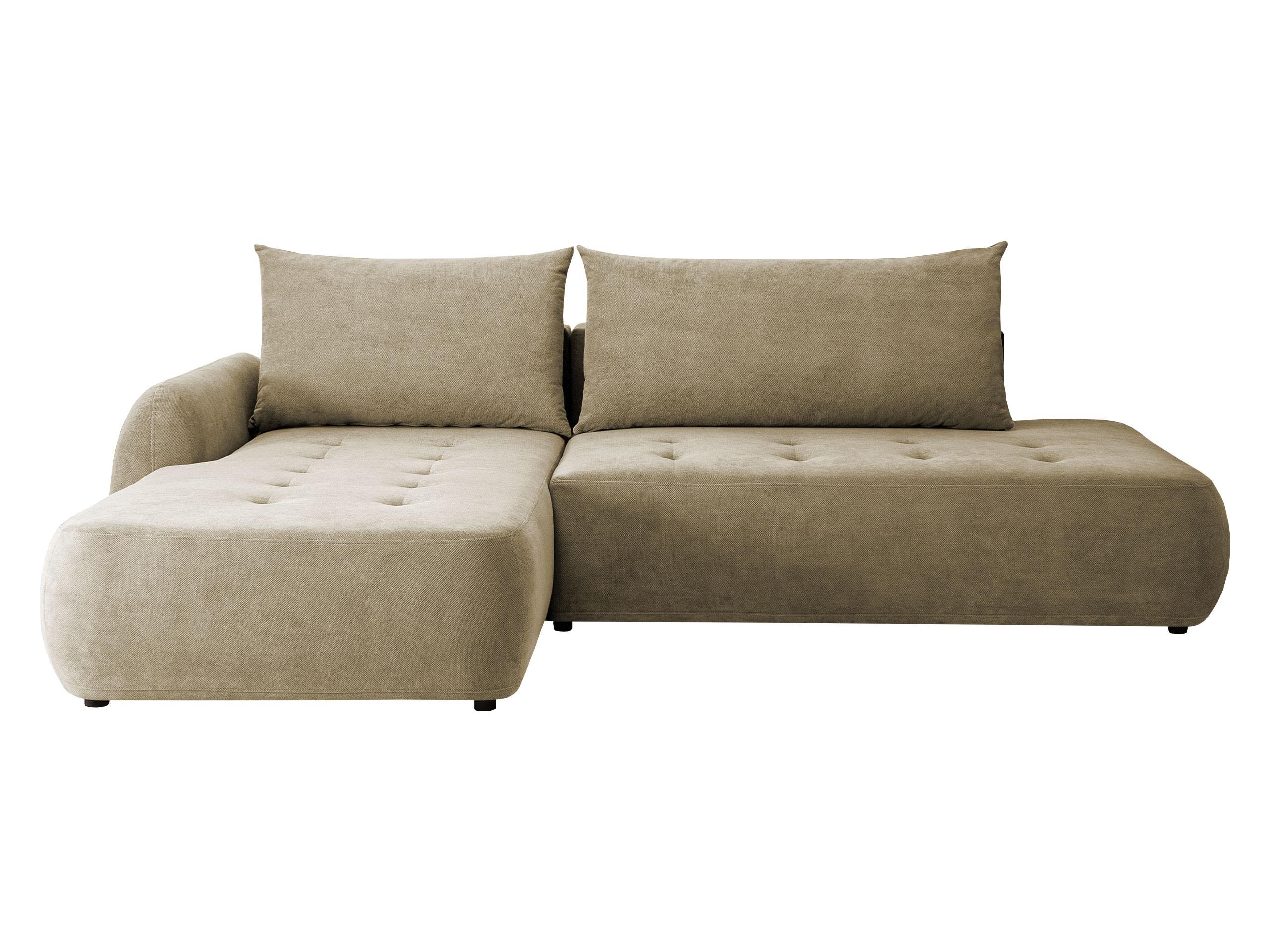 ECKSCHLAFSOFA Bueno I, Seite: Links - Beige/Schwarz, Holz/Textil (300/185cm) - MIRJAN24