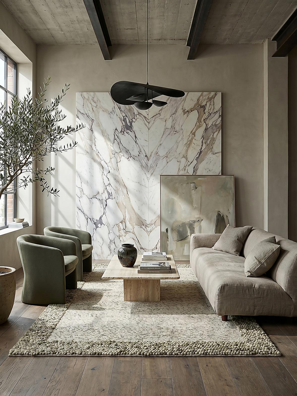 WOLLTEPPICH MOAT, mit Bordüre, Grün-Natur, 80 x 150 cm - Grün, Textil (80/150cm) - KADIMA DESIGN