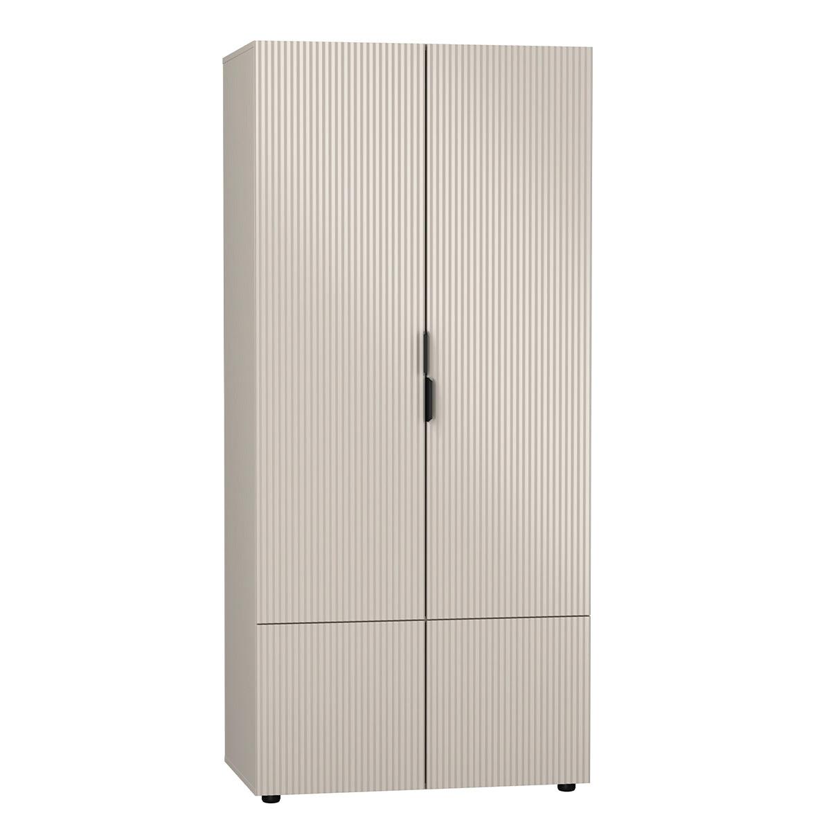 SCHRANK 4 Türen Soly Kaschmir - Beige, Holzwerkstoff (90.4/198.5/56.1cm) - Petits-meubles