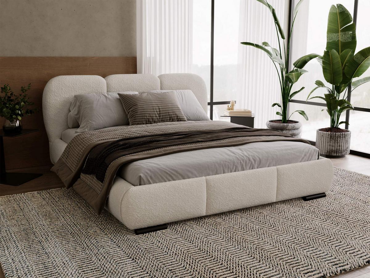 POLSTERBETT Rosa - Eichefarben/Beige, Holz/Textil (160/200cm) - MIRJAN24