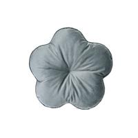KISSEN-BLUME Samt&Sonders stein-grau 50 cm Ø - Grau, Textil (50cm) - beties Heimtextil
