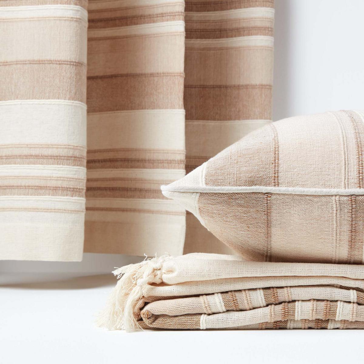 KISSENHÜLLE Morocco Stripe 45/45 cm, 100% Baumwolle - Beige, Textil (45/45cm) - Homescapes