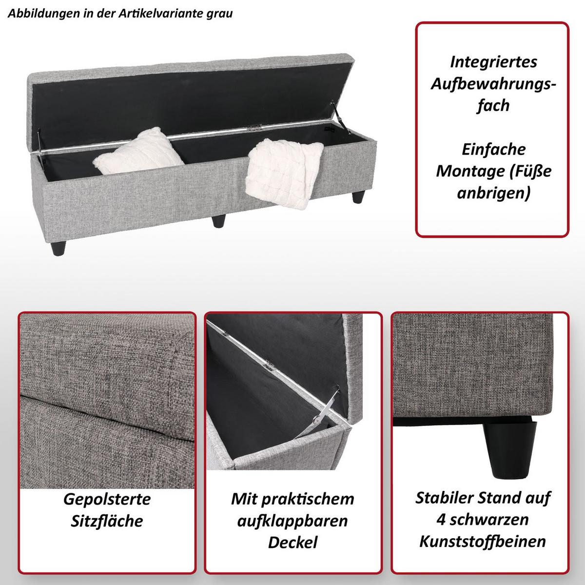 AUFBEWAHRUNGS-TRUHE XXL Braun - Braun, Textil (180/45/45cm) - MCW