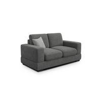 SOFA OTTO 2-Sitzer, anthracit - Schwarz/Grau, Holz/Textil (171/89/98cm) - Wozimo