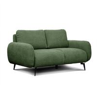 SOFA FEBE 2-Sitzer, olivgrün - Schwarz/Olivgrün, Holz/Textil (160/82/96cm) - Wozimo