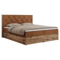 BOXBETT VENETO 200/200 Orange Struktur - H3 - Orange, Holz/Textil (200/200cm) - MKS