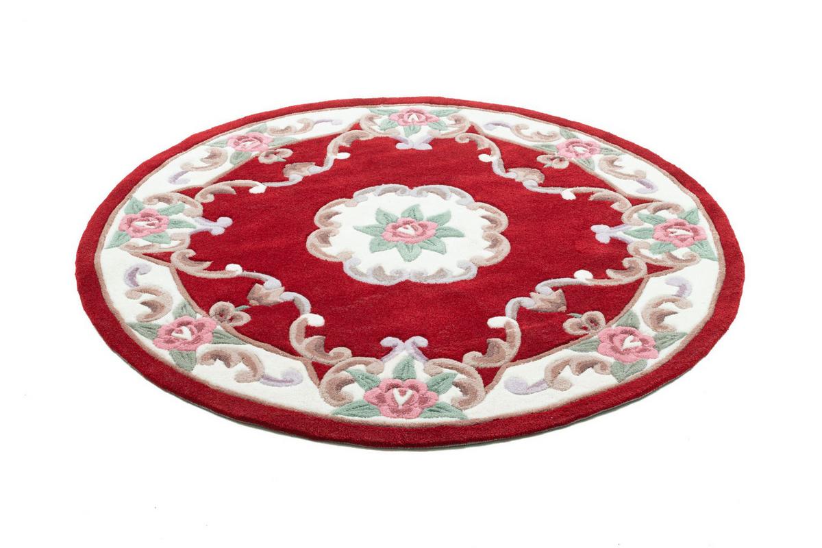 HANDTUFTTEPPICH Ming 150x150 cm - Rot, Textil (150/150cm) - THEKO