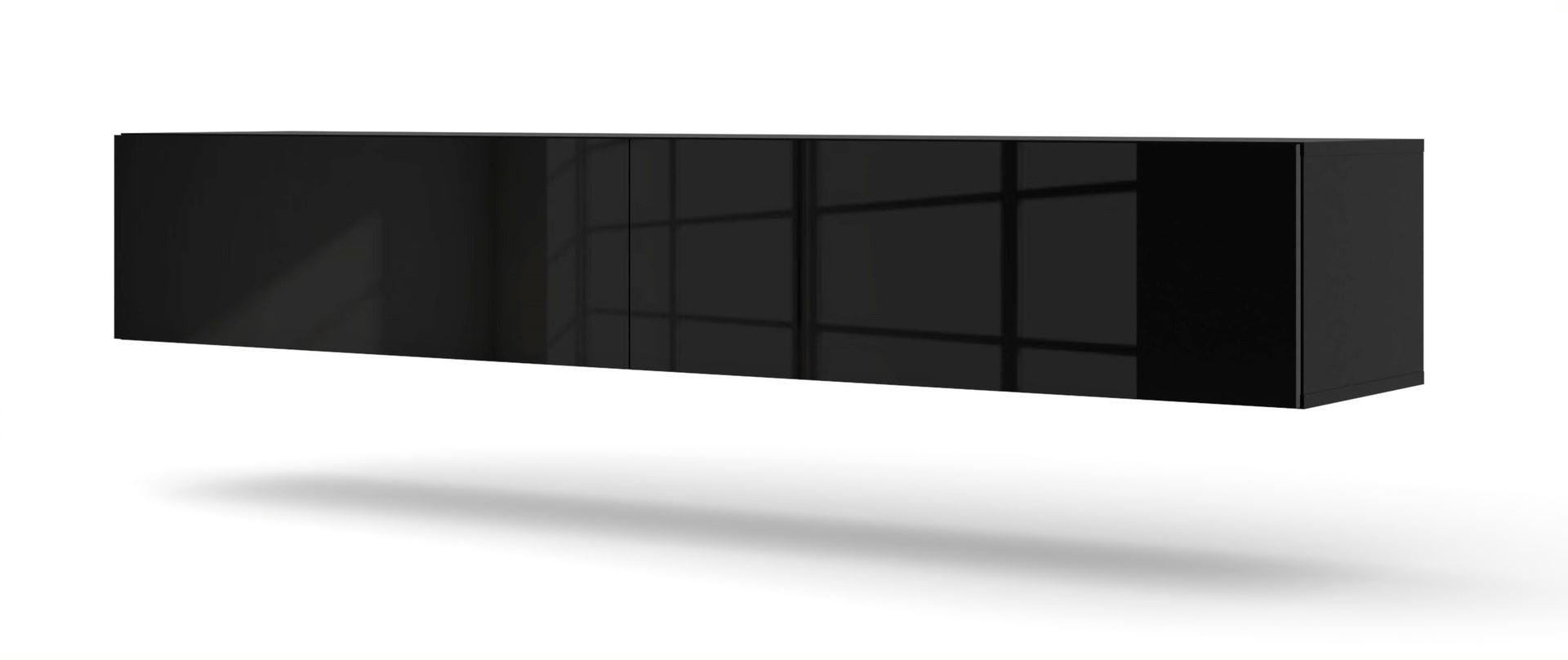 TV LOWBOARD Schwarz Hochglanz 180/30/40 - Schwarz Hochglanz, Holzwerkstoff (180/30/40cm) - RAUMHIRSCH FURNITURE