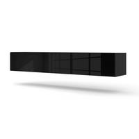 TV LOWBOARD Schwarz Hochglanz 180/30/40 - Schwarz Hochglanz, Holzwerkstoff (180/30/40cm) - RAUMHIRSCH FURNITURE
