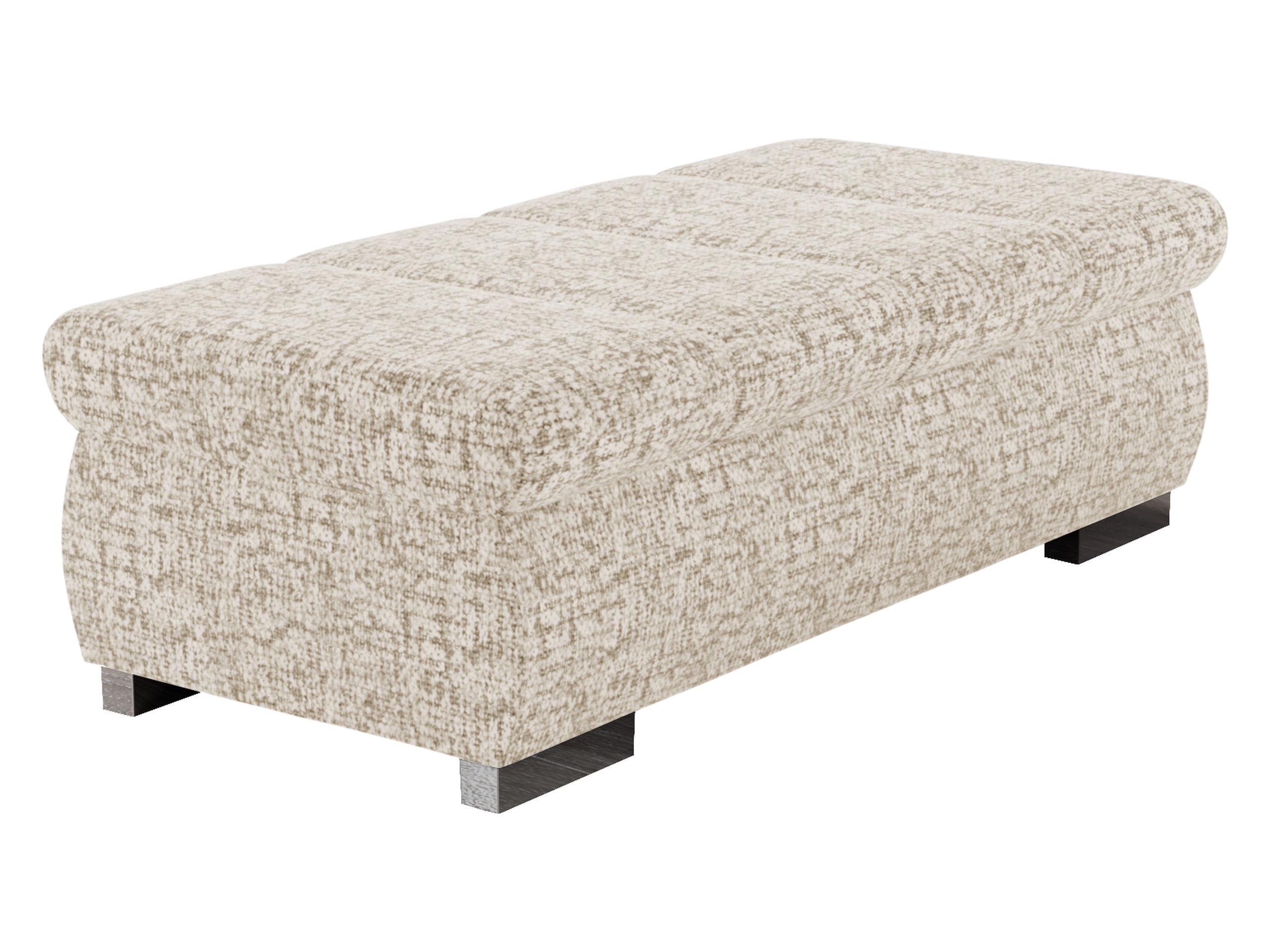 POLSTERHOCKER Bangkok Groß - Silberfarben/Naturfarben, Holz/Kunststoff (120/39/60cm) - MIRJAN24