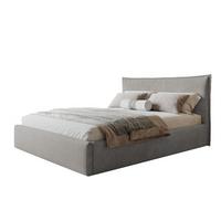 BETT 180x200 - Polsterbett mit Bettkasten und Holzrahmen - Modern Betten - Weicher Jasminstoff - Kollektion Rimini - Grau - Grau, Holz/Textil (180/200cm) - Alpi-Möbel