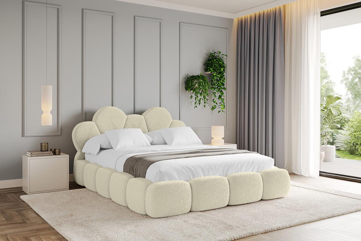 POLSTERBETT mit Bettkasten und Lattenrost, Boxbett ohne Matratze - LANA 180x200 Beige - Taupe, Holzwerkstoff/Textil (180/200cm) - ALTDECOR
