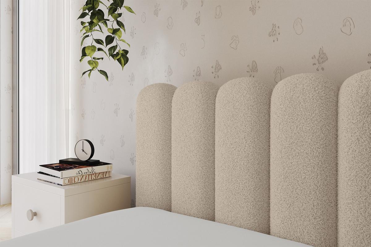 EINZELLBETT Jugendbett mit Bettkasten und Matratze H3/H4, Rechts - HUGY 100x200 Dunkelbeige - Mokka, Holzwerkstoff/Textil (100/200cm) - ALTDECOR