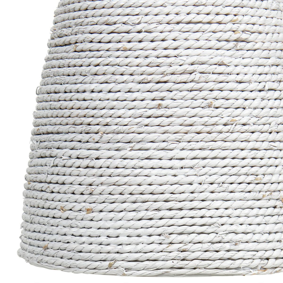 HÄNGELEUCHTE Endrick 55/55/120 cm - Weiß, Naturmaterialien (55/55/120cm) - Beliani