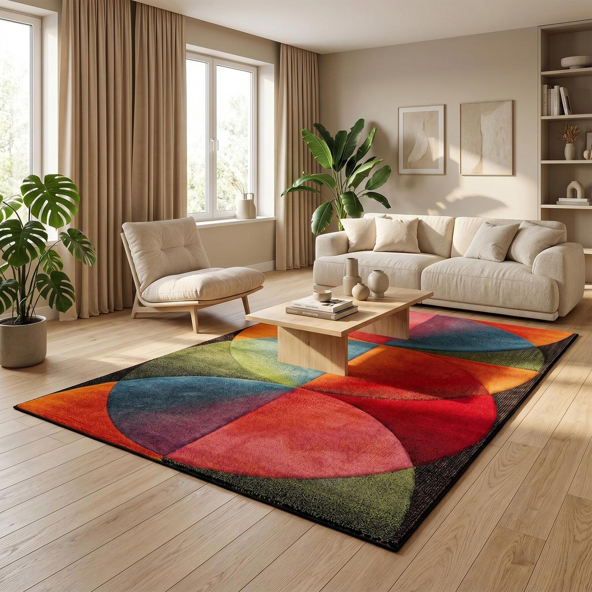 DESIGNER TEPPICH MAUI MODERN - Rot, Textil (120/170cm) - Pergamon