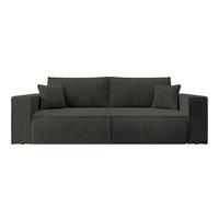 SOFA FARESE Dunkelgrau mit Cordbezug - Dunkelgrau, Textil/Metall (257/85/102cm) - Selsey