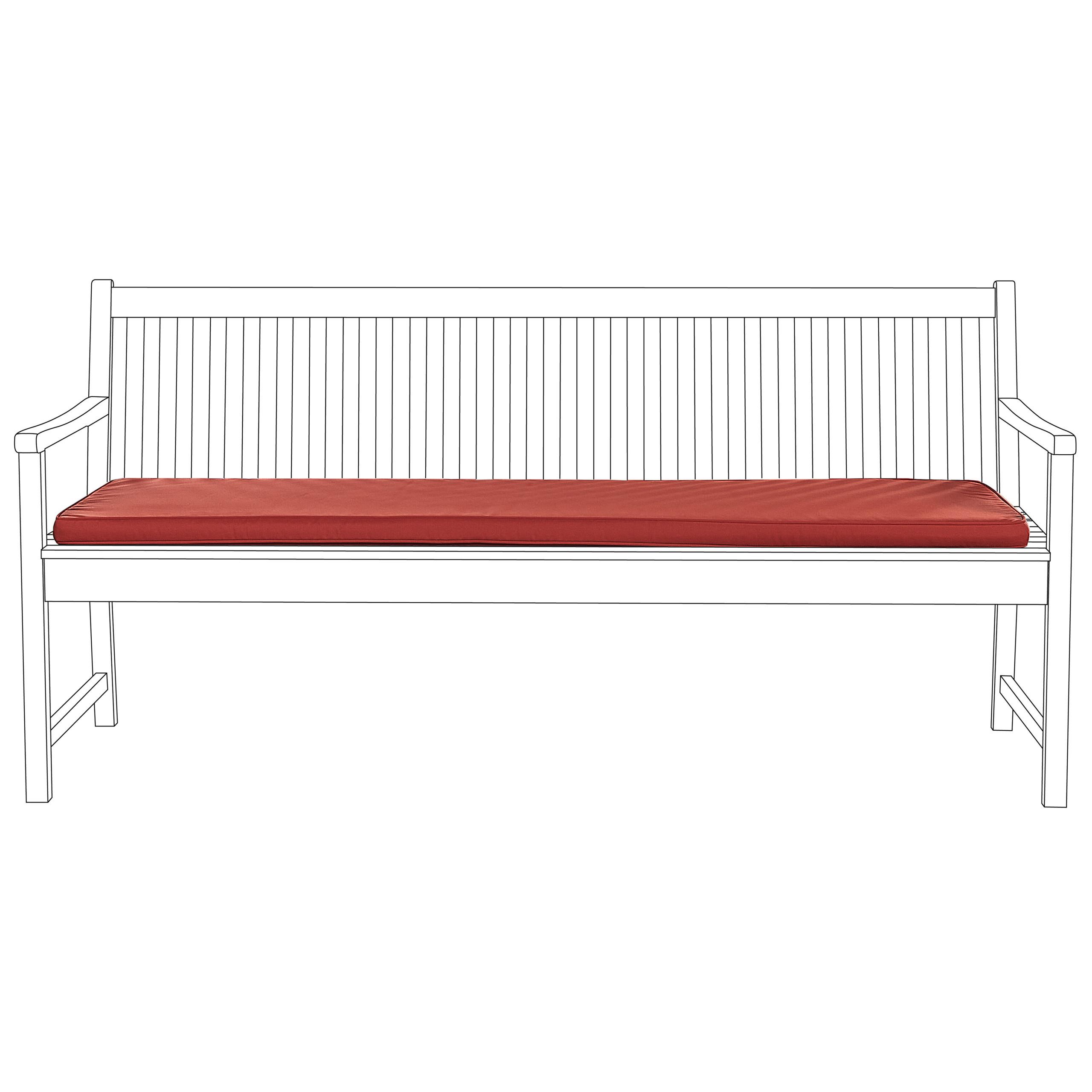 SITZBANKPOLSTER KISSEN Rot Vivara - Rot, Textil (169/5/50cm) - Beliani