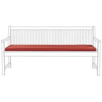 SITZBANKPOLSTER KISSEN Rot Vivara - Rot, Textil (169/5/50cm) - Beliani