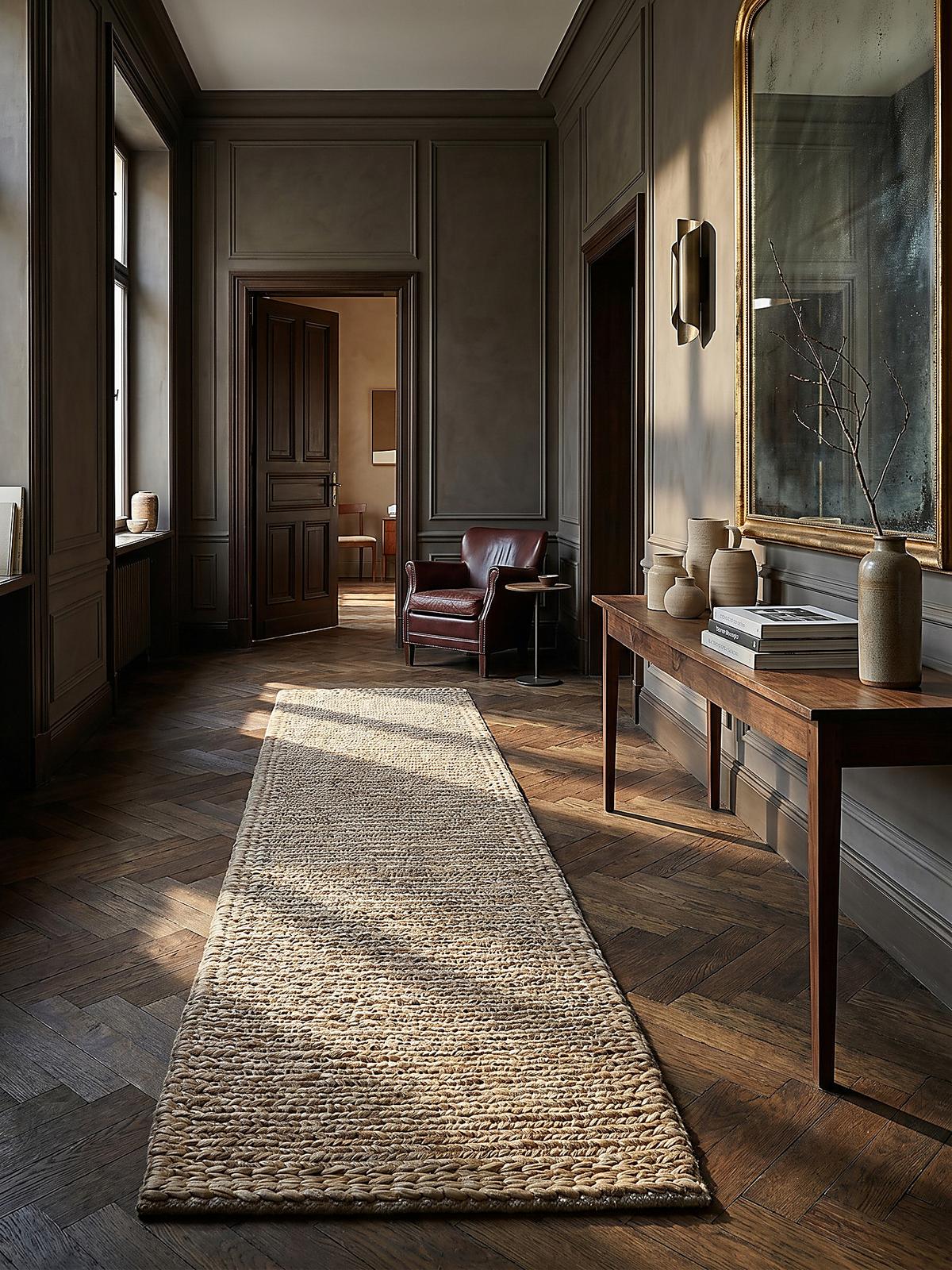 TEPPICH handgewebt CHASE, mit Struktur, Natur, 60 x 230 cm - Beige, Textil (230/60cm) - KADIMA DESIGN