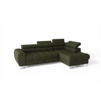 ECKSOFA Bastien Mit Schlaffunktion - Grün, Holzwerkstoff/Textil (260/170cm) - Fun Möbel