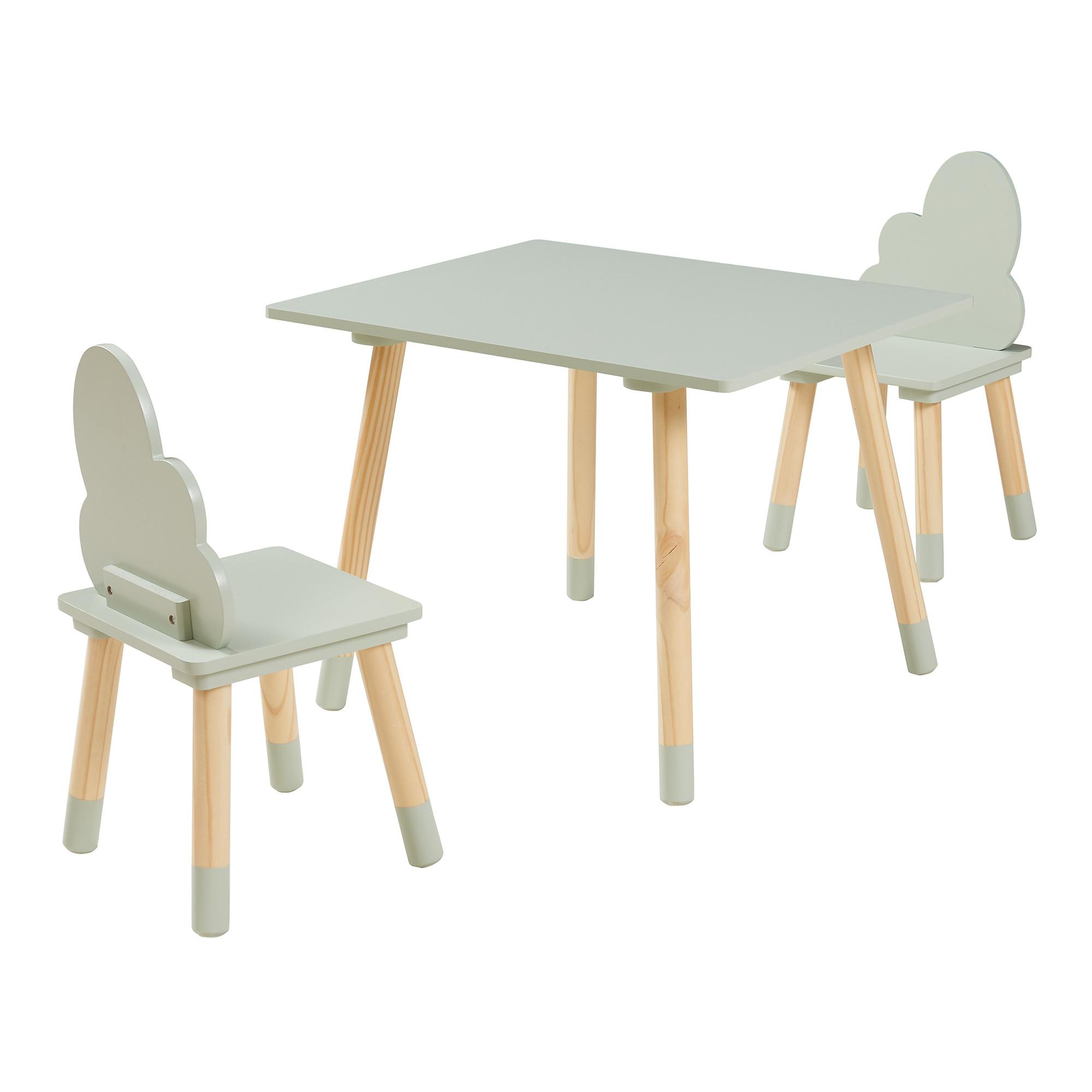 KINDERSITZGRUPPE Hovle - Mintgrün, Holz/Holzwerkstoff (60/44/48cm) - [en.casa]