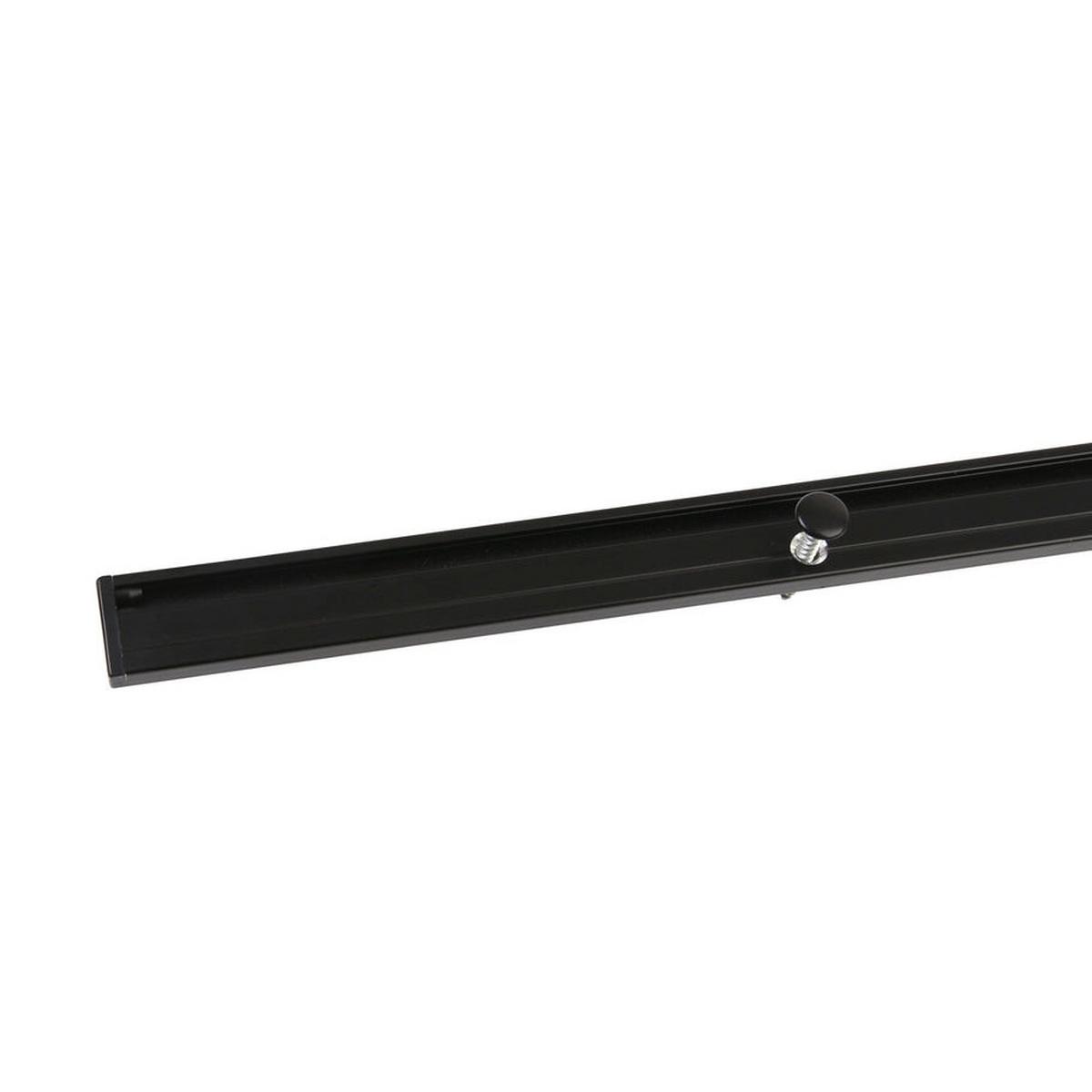 GARDINENSCHIENE auf Maß 1-lauf Deckenmontage Minimal 120cm - Schwarz, Metall (120cm) - Deco-Raum