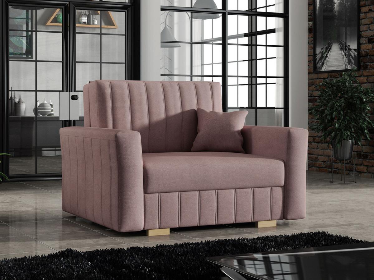 SCHLAFSOFA Viva Glam I - Rosa/Naturfarben, Holz/Kunststoff (115/85/98cm) - MIRJAN24