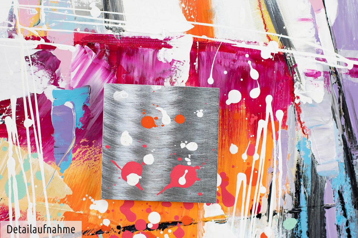 ÖLGEMÄLDE 80/80 cm - Pink/Lila, Holz/Textil (80/80cm) - KUNSTLOFT