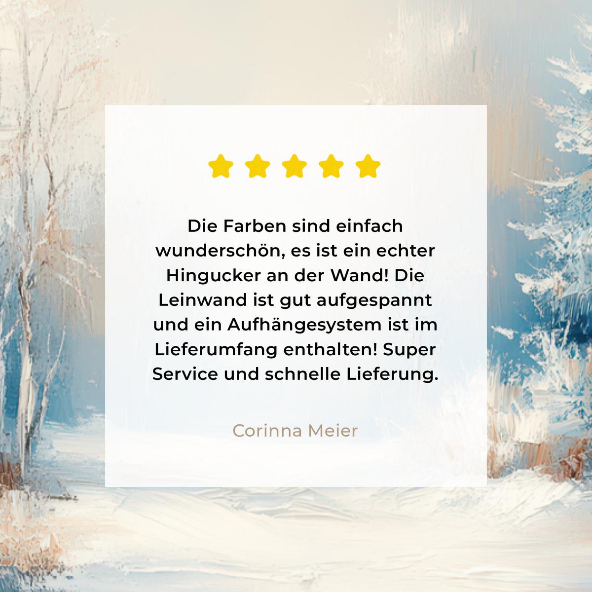 LEINWANDBILD Wald - Winter - Natur - Abstrakt - Schnee Deko Groß 90x140 cm - Weiß, Textil (90/140cm) - MuchoWow