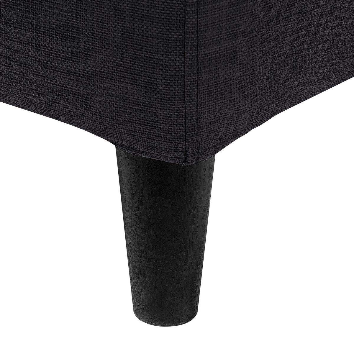 BETTRAHMENBEZUG 160/200 cm Schwarz Fitou - Schwarz, Textil (170/214cm) - Beliani
