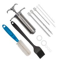 MARINIERSPRITZE zum Grillen (5-tlg. Set) - Silberfarben, Metall (1/1/1cm)