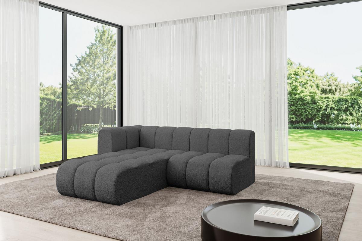 ECKSOFA modulares Sofa Darnel-L1 - 205x177x70 cm Grau - Grau, Holzwerkstoff/Textil (205/177cm) - ALTDECOR
