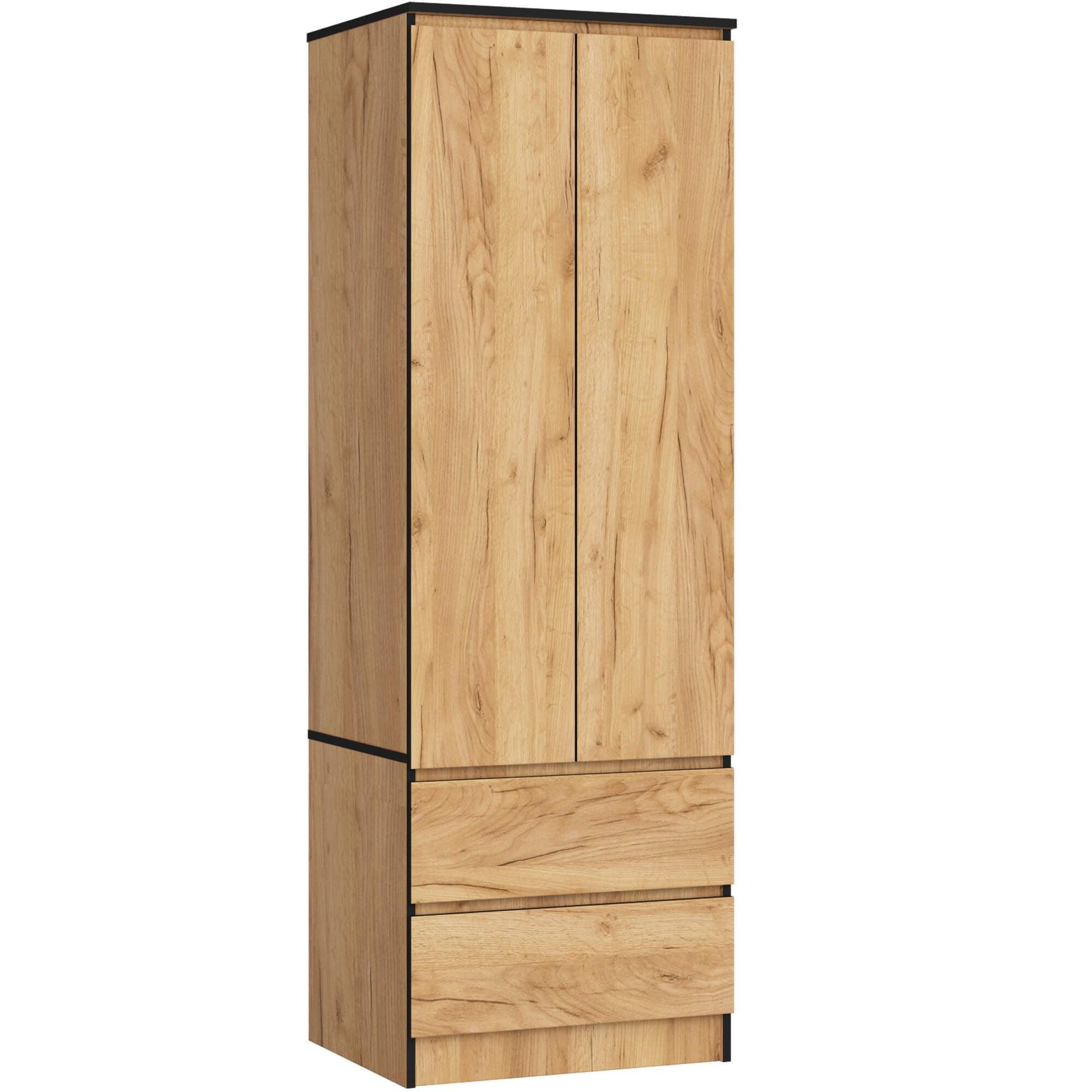 KLEIDERSCHRANK Eiche Craft 180/60/51 - Eiche San Remo, Holzwerkstoff (60/180/51cm) - RAUMHIRSCH FURNITURE