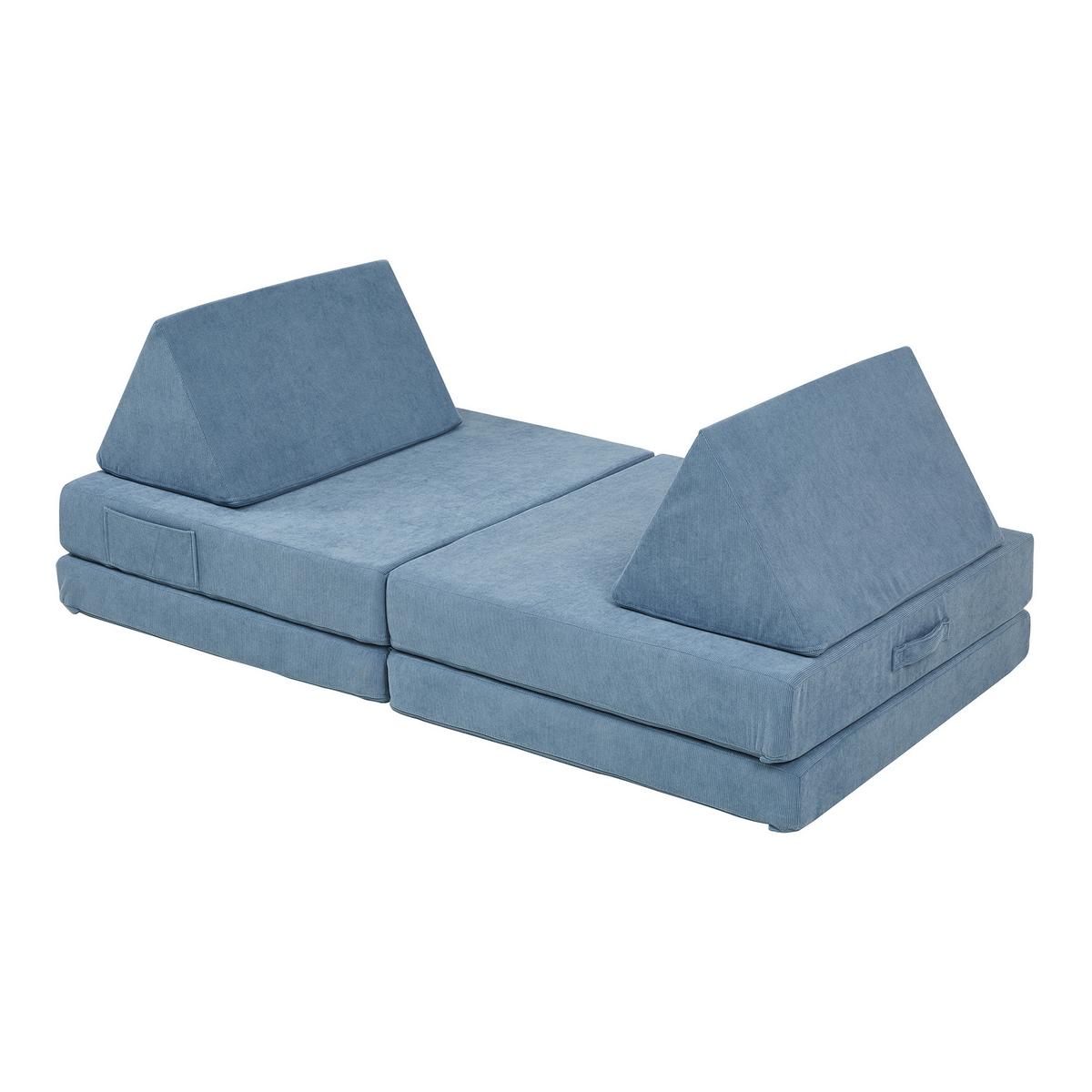 SPIELSOFA Norhulta - Blau, Textil (120/46/66cm) - [en.casa]