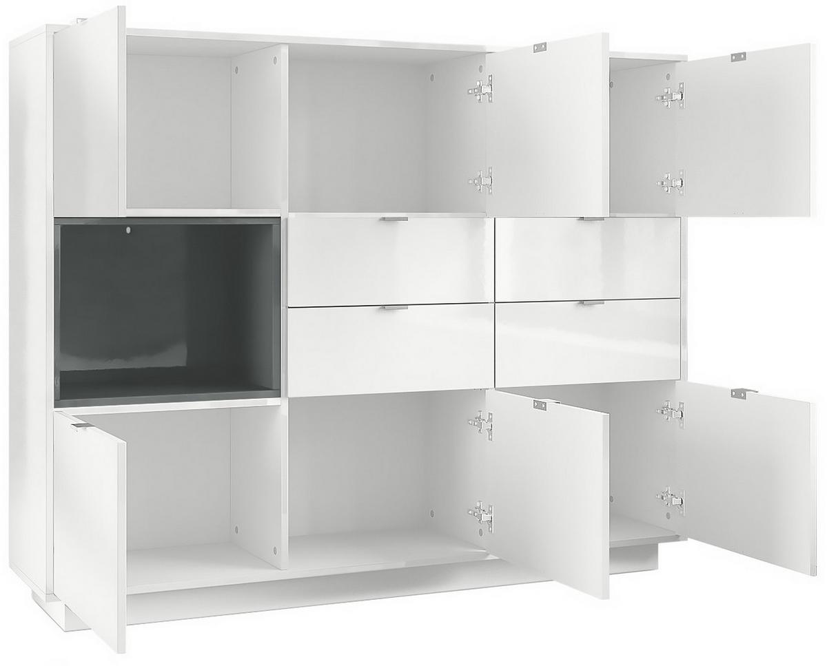 HIGHBOARD Metro Einsatz in Eiche Natur - Eichefarben, Holzwerkstoff (153/123/37cm) - Vladon