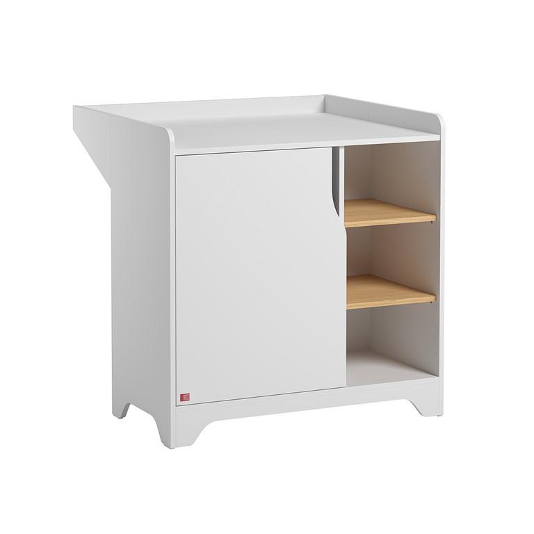 KINDERKOMMODE Weiß und Holz - Weiß, Holzwerkstoff (88.5/89.5/44cm) - Petits-meubles