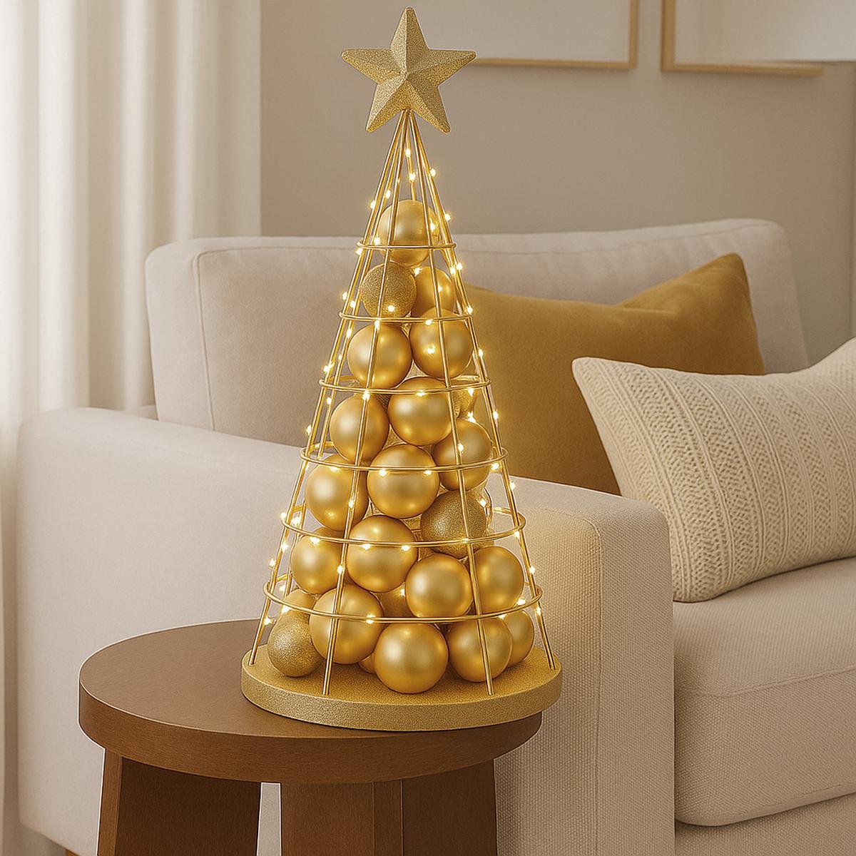 DEKO-BAUM Gold - Goldfarben, Metall (60cm) - MCW