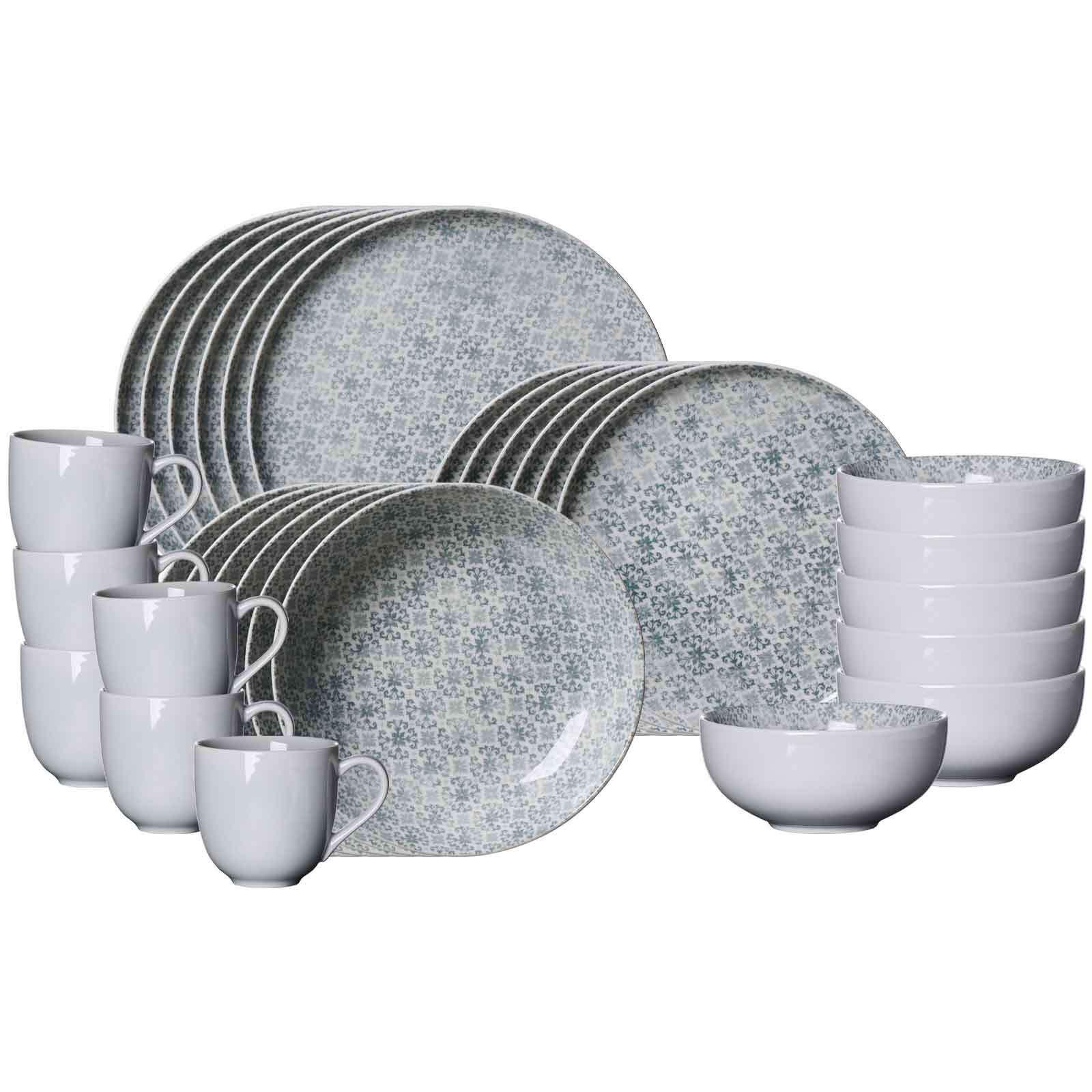 KOMBISERVICE Porto grau 30-tlg. - Grau, Keramik (2/2/2cm) - Ritzenhoff Breker