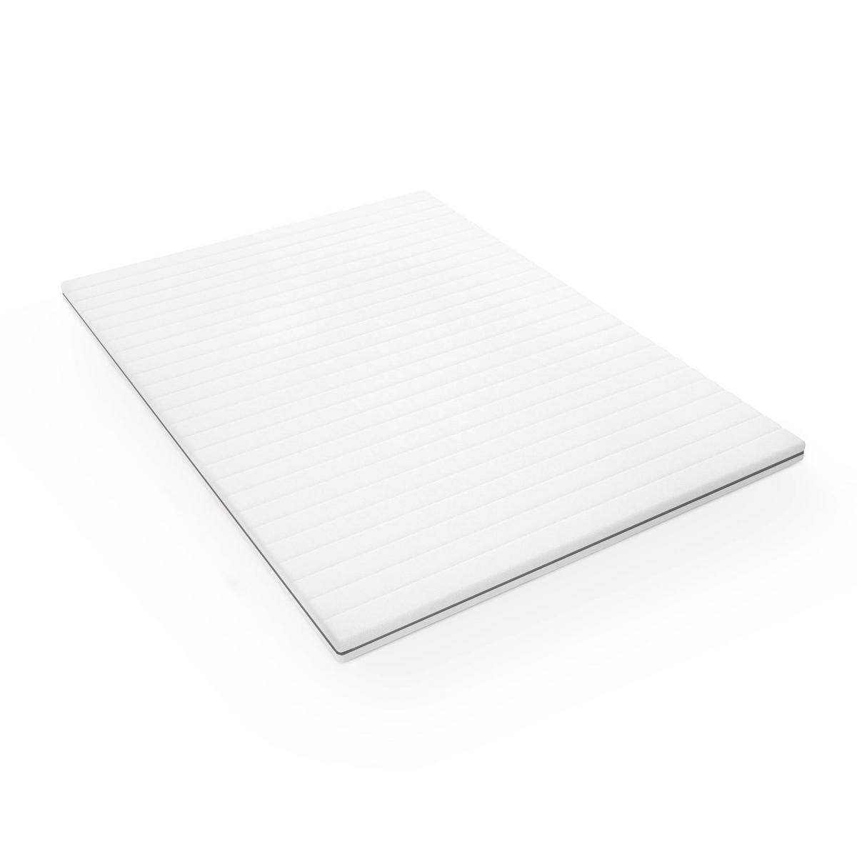 MATRATZENTOPPER Gelschaum 140x200 cm – komfortable Matratzenauflage 5 cm zur Verbesserung harter Matratzen - Weiß, Textil (140/200cm) - Mister Sandman