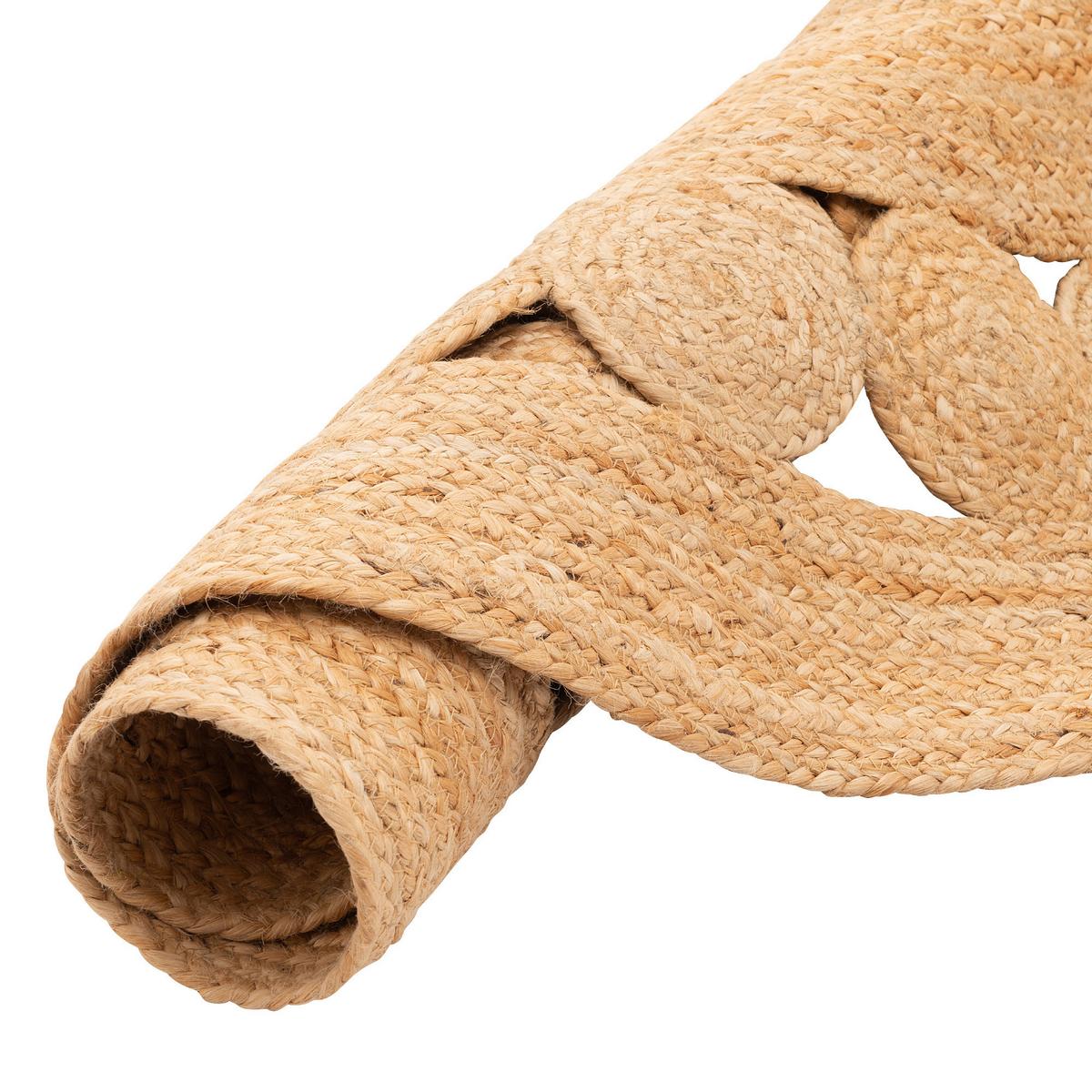 NATURFASER TEPPICH JUTE SALSA TREND RUND - Beige, Textil (80/80cm) - Pergamon