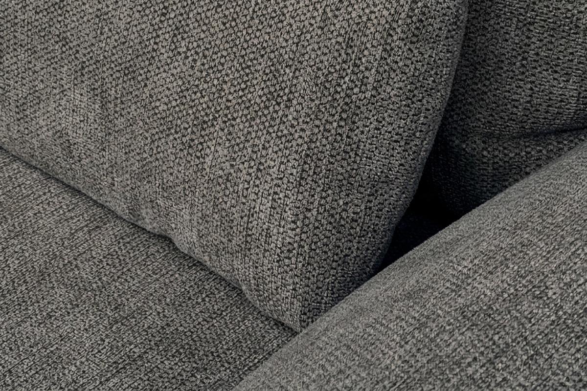 SOFA HOLLY Anthrazit Flachgewebe - Anthrazit/Braun, Textil/Metall (176/90/92cm) - KAWOLA