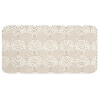 BADEMATTE Wellen - Textur - Beige Badezimmerteppich 120x60 cm - Kaschmir, Textil (120/60cm) - OnlyWow
