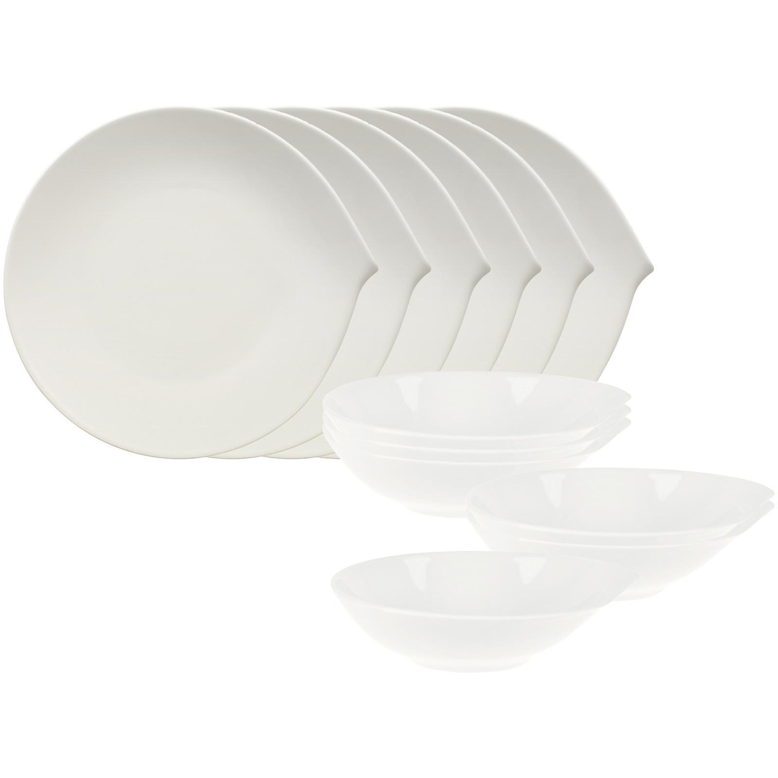 TAFELSERVICE Flow weiß 12-tlg. - Weiß, Keramik (2/2/2cm) - Villeroy & Boch