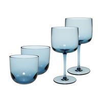WEIN- UND WASSERGLÄSER Like Glass Ice 4-tlg. - Blau, Glas - like.Villeroy & Boch