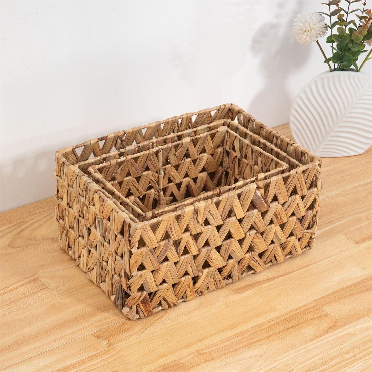 AUFBEWAHRUNGSKÖRBE TONOA 3er Set natur - Naturfarben, Naturmaterialen (36/18/25cm) - IDIMEX