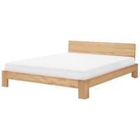 BETT mit Lattenrost 180x200 cm Heller Holzfarbton Royan - Hellbraun, Holz (180/200cm) - Beliani
