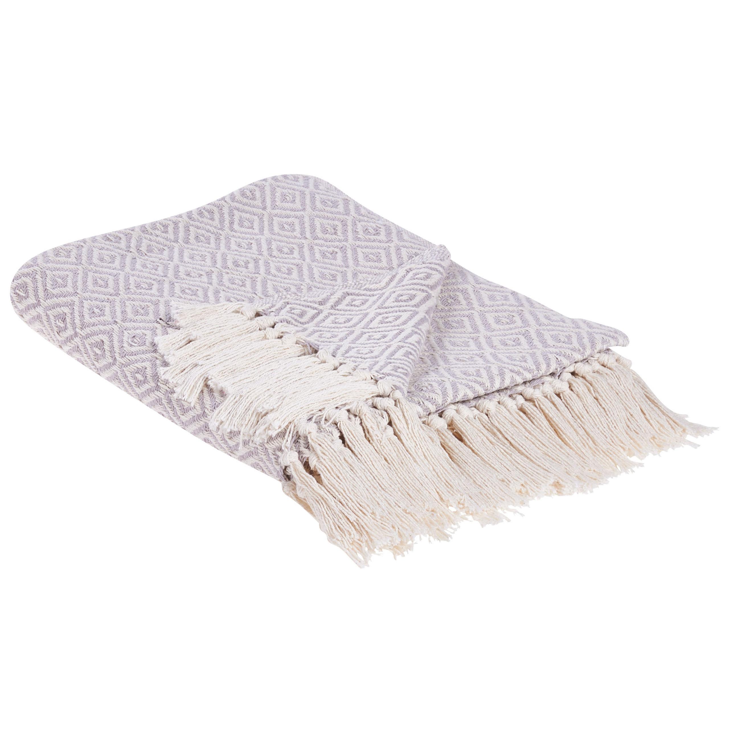 DECKE Helles Beige Mityal 125/150 cm - Beige, Naturmaterialien/Textil (125/150cm) - Beliani
