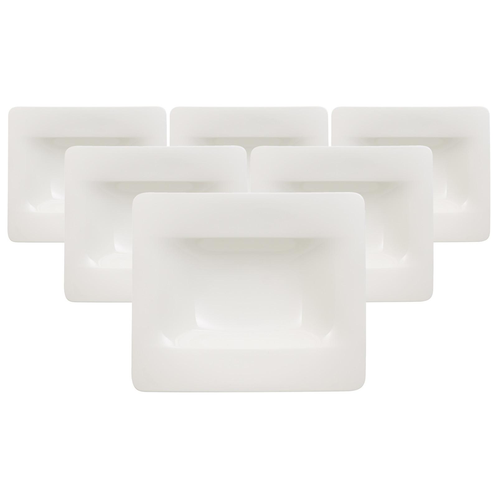 SUPPENTELLER Modern Grace weiß 24 x 20 cm 6er Set - Weiß, Keramik (1cm) - Villeroy & Boch
