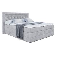 BOXSPRINGBETT NOEL KING - 140 x 200 - H3/H4 - Hellgrau - Hellgrau, Holzwerkstoff (140/200cm) - ALTDECOR